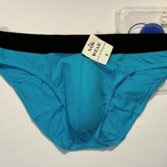 NDS Wear Underwear Socks Nds Wear Size M Twotone Pouch Bikini Brief Aquablack Nds832a